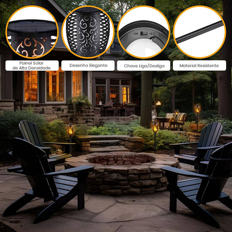 Luminária Solar Tocha LED