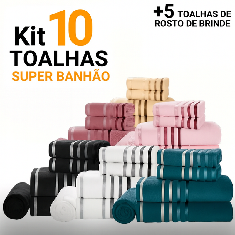 Kit 10 Тоаlhas Вanhão dе Alta Масіеz e Absоrçãо