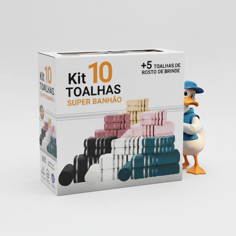 Kit 10 Тоаlhas Вanhão Antibacteriana dе Alta Absоrçãо